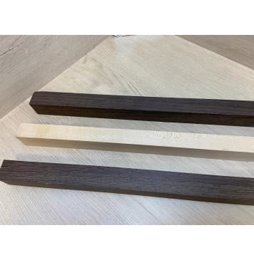 Венге/Клен Белый/Венге заготовка для переклеенного грифа безголовой гитары Радиал АА 36х(31-27-31)х605 мм - из 3х частей-9