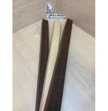 Венге/Клен Белый/Венге заготовка для переклеенного грифа безголовой гитары Радиал АА 36х(31-27-31)х605 мм - из 3х частей-6
