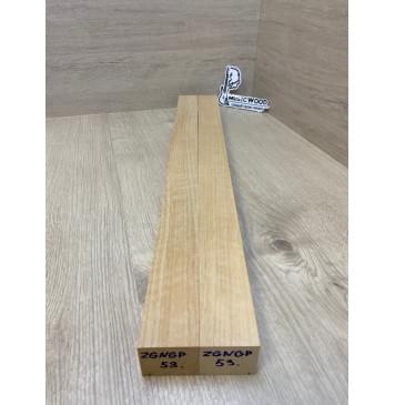 Ольха заготовка для переклеенного грифа безголовой гитары Радиал АА 40х(22.5-22.5)х635 мм - из 2х частей-2