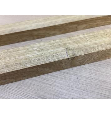 Корина Белая Волнистая заготовка для переклеенного грифа безголовой гитары Радиал АА Волна АА 24х(45-45)х635 мм - из 2х частей-3