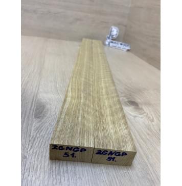 Корина Белая Волнистая заготовка для переклеенного грифа безголовой гитары Радиал АА Волна АА 24х(45-45)х635 мм - из 2х частей-1