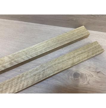 Корина Белая Волнистая заготовка для переклеенного грифа безголовой гитары Радиал АА Волна АА 24х(45-45)х635 мм - из 2х частей-7