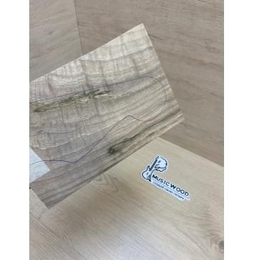 Орех Грецкий Волнистый Заболонь заготовка накладки на головку грифа Смешанный ААА Волна АА 6х124х190-180 мм-3