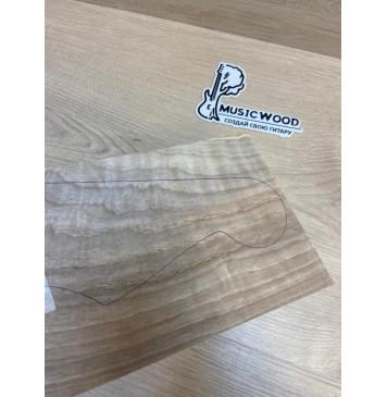 Орех Грецкий Волнистый Заболонь заготовка накладки на головку грифа Смешанный ААА Волна АА 9х125х190-180 мм-1