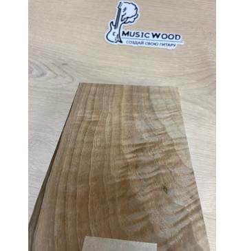 Орех Грецкий Волнистый Заболонь заготовка накладки на головку грифа Смешанный ААА Волна АА 9х125х190-180 мм-4