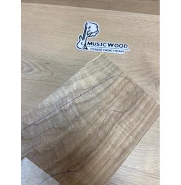 Орех Грецкий Волнистый Заболонь заготовка накладки на головку грифа Смешанный ААА Волна АА 9х125х190-180 мм-6