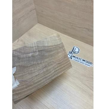 Орех Грецкий Волнистый Заболонь заготовка накладки на головку грифа Смешанный ААА Волна АА 7х124х190-180 мм-2