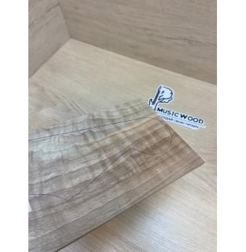 Орех Грецкий Волнистый Заболонь заготовка накладки на головку грифа Смешанный ААА Волна АА 6х125-110х190-180 мм-6