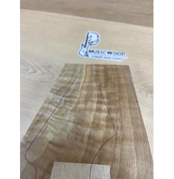 Орех Грецкий Волнистый Заболонь заготовка накладки на головку грифа Смешанный ААА Волна АА 6х125-110х190-180 мм-4