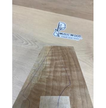 Орех Грецкий Волнистый Заболонь заготовка накладки на головку грифа Смешанный ААА Волна АА 7х125-96х190-185 мм-3