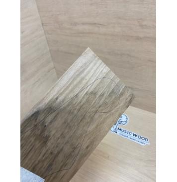 Орех Грецкий Заболонь заготовка накладки на головку грифа Смешанный ААА 6.5х107-97х200 мм-6