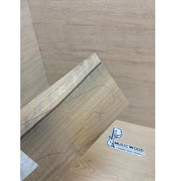 Орех Грецкий Заболонь заготовка накладки на головку грифа Смешанный ААА 4.5х125х215 мм-2