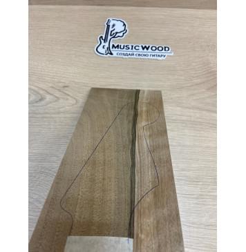 Орех Грецкий Заболонь заготовка накладки на головку грифа Смешанный ААА 4х112х235 мм-2