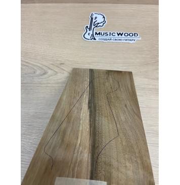 Орех Грецкий Заболонь заготовка накладки на головку грифа Смешанный ААА 6.5х125х235 мм-5