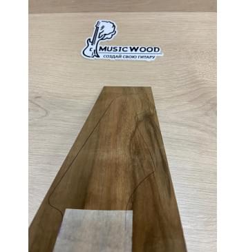 Орех Грецкий заготовка накладки на головку грифа Смешанный ААА 4.5х105-70х220 мм-2