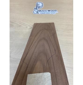 Орех Американский заготовка накладки на головку грифа Тангент ААА 4.3х110-100х280 мм-3