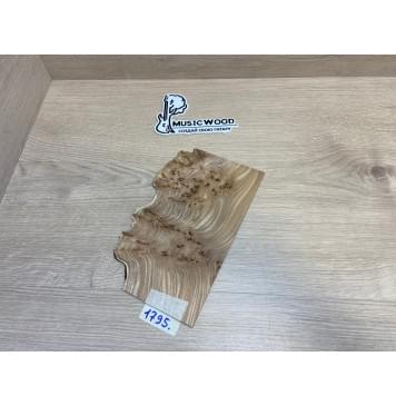 Карагач Кап заготовка накладки на головку грифа Смешанный ААА 2.5х120х230 мм-0