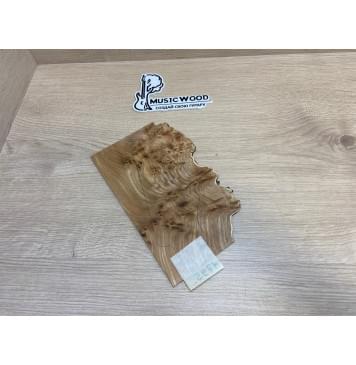 Карагач Кап заготовка накладки на головку грифа Смешанный ААА 2.5х120х230 мм-1