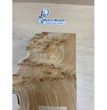 Карагач Кап заготовка накладки на головку грифа Смешанный ААА 2.5х120х230 мм-3