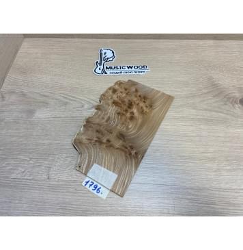 Карагач Кап заготовка накладки на головку грифа Смешанный ААА 2.5х120-95х230 мм-0