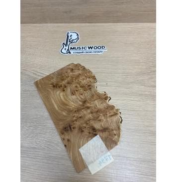 Карагач Кап заготовка накладки на головку грифа под заливку Смешанный ААА 3х120х230 мм-1