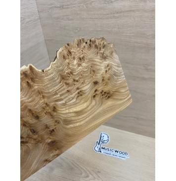 Карагач Кап заготовка накладки на головку грифа под заливку Смешанный ААА 3х120х230 мм-3