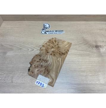 Карагач Кап заготовка накладки на головку грифа под заливку Смешанный ААА 3х120х230 мм-0