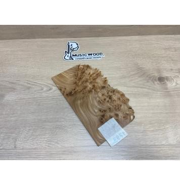 Карагач Кап заготовка накладки на головку грифа под заливку Смешанный ААА 3х120х230 мм-2