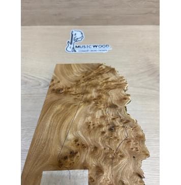 Карагач Кап заготовка накладки на головку грифа под заливку Смешанный ААА 3х120х230 мм-1