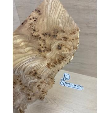 Карагач Кап заготовка накладки на головку грифа под заливку Смешанный ААА 2.5х120х230 мм-4