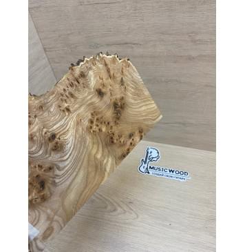 Карагач Кап заготовка накладки на головку грифа под заливку Смешанный ААА 2.5х120х230 мм-3