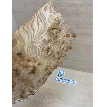 Карагач Кап заготовка накладки на головку грифа под заливку Смешанный ААА 2.5х120х230 мм-1