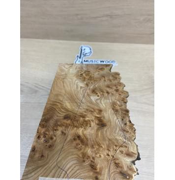 Карагач Кап заготовка накладки на головку грифа под заливку Смешанный ААА 2.5х120х230 мм-3