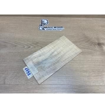 Клён Американский Волнистый заготовка накладки на головку грифа Смешанный ААА Волна АА 4х120х215 мм-0