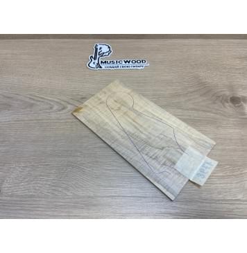 Клён Американский Волнистый заготовка накладки на головку грифа Смешанный ААА Волна АА 4х120х215 мм-1