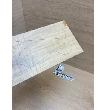 Клён Американский Волнистый заготовка накладки на головку грифа Смешанный ААА Волна АА 4х120х215 мм-2