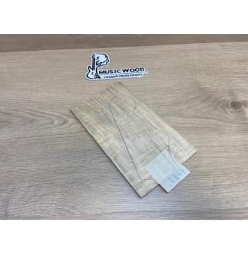 Клён Американский Волнистый заготовка накладки на головку грифа Смешанный ААА Волна АА 4х120х205 мм (Уценка-трещины)-1