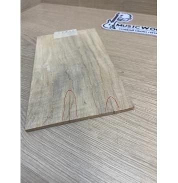 Клён Американский Волнистый заготовка накладки на головку грифа Смешанный ААА Волна АА 4х120х205 мм (Уценка-трещины)-3
