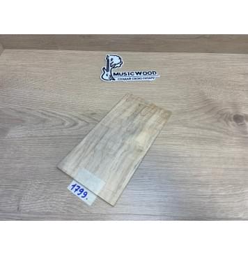 Клён Американский Волнистый заготовка накладки на головку грифа Смешанный ААА Волна АА 4х115-100х205 мм (Уценка-трещины)-0