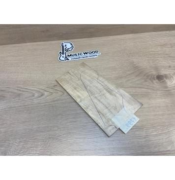 Клён Американский Волнистый заготовка накладки на головку грифа Смешанный ААА Волна АА 4х115-100х205 мм (Уценка-трещины)-2