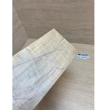 Клён Американский Волнистый заготовка накладки на головку грифа Смешанный ААА Волна АА 4х115-100х205 мм (Уценка-трещины)-1