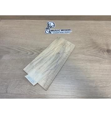 Клён Американский Волнистый заготовка накладки на головку грифа Смешанный ААА Волна А 4х117-94х215 мм-4