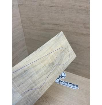 Клён Американский Волнистый заготовка накладки на головку грифа Смешанный ААА Волна А 4х117-94х215 мм-1