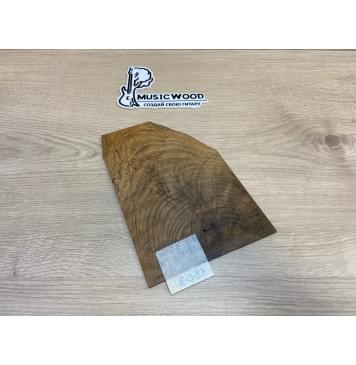 Клён Волнистый Печёный 180 гр заготовка накладки на головку грифа Смешанный АА Волна АА 3.5х150-140-65х205 мм-1