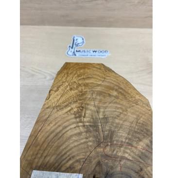 Клён Волнистый Печёный 180 гр заготовка накладки на головку грифа Смешанный АА Волна АА 3.5х150-140-65х205 мм-4