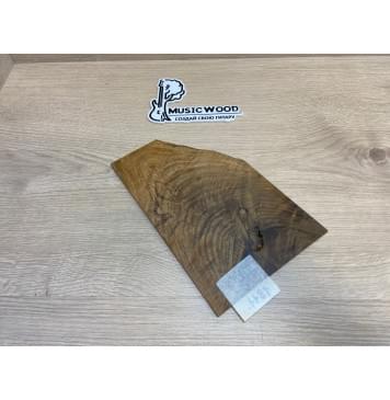 Клён Волнистый Печёный 180 гр заготовка накладки на головку грифа Смешанный АА Волна АА 3.5х143-65х225 мм-3