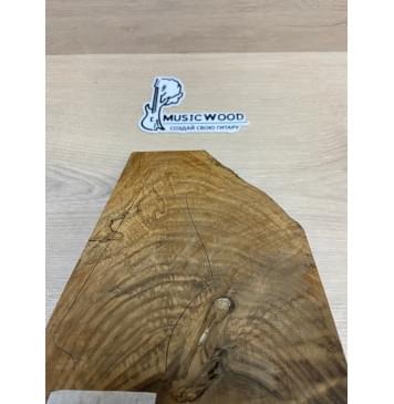 Клён Волнистый Печёный 180 гр заготовка накладки на головку грифа Смешанный АА Волна АА 3.5х143-65х225 мм-2