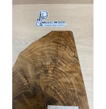 Клён Волнистый Печёный 180 гр заготовка накладки на головку грифа Смешанный АА Волна АА 3.5х143-65х225 мм-4