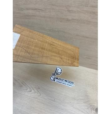 Клён Волнистый Печёный 180 гр заготовка накладки на головку грифа Радиал АА Волна ААА 3х115-70х205 мм-3