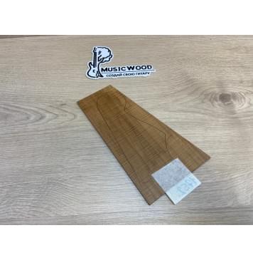 Клён Волнистый Печёный 180 гр заготовка накладки на головку грифа Радиал АА Волна ААА 3х115-70х205 мм-1